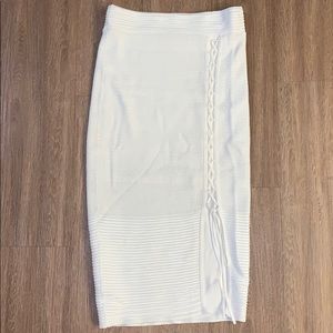 RACHEL ROY xs white knit pencil skirt
